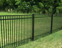 [300 Feet Of Fence] 6' Tall Black Ornamental Aluminum Flat Top Complete Fence Package