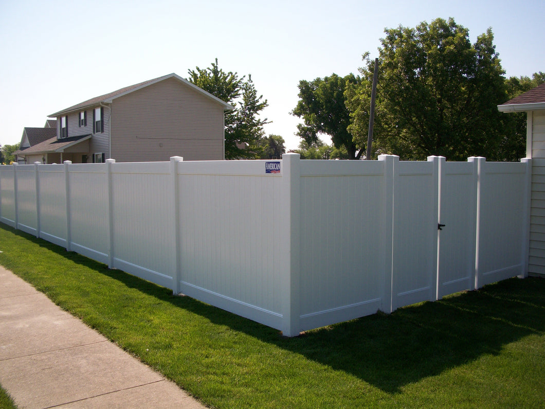[100 Feet Of Fence] 6' Tall Privacy K-373 Vinyl Complete Fence Package