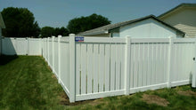 [100' Length] 6' Semi-Privacy 1" Air Space AFC-030 Vinyl Complete Fence Package