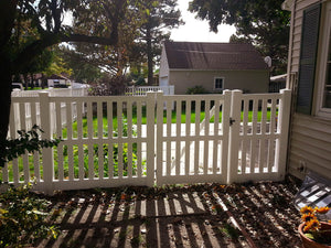 [50 Feet Of Fence] 4' Tall Closed Picket K-17 Vinyl Complete Fence Package