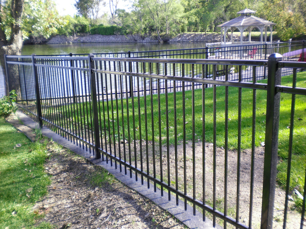 [50' Length] 5' Ornamental Flat Top Complete Fence Package
