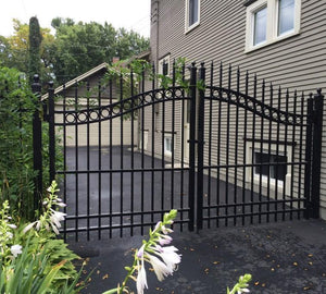 Over Arch Aluminum Double Drive Swing Gate