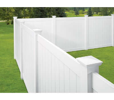 White 2" x 6" x 96" Ribbed Routed Rail